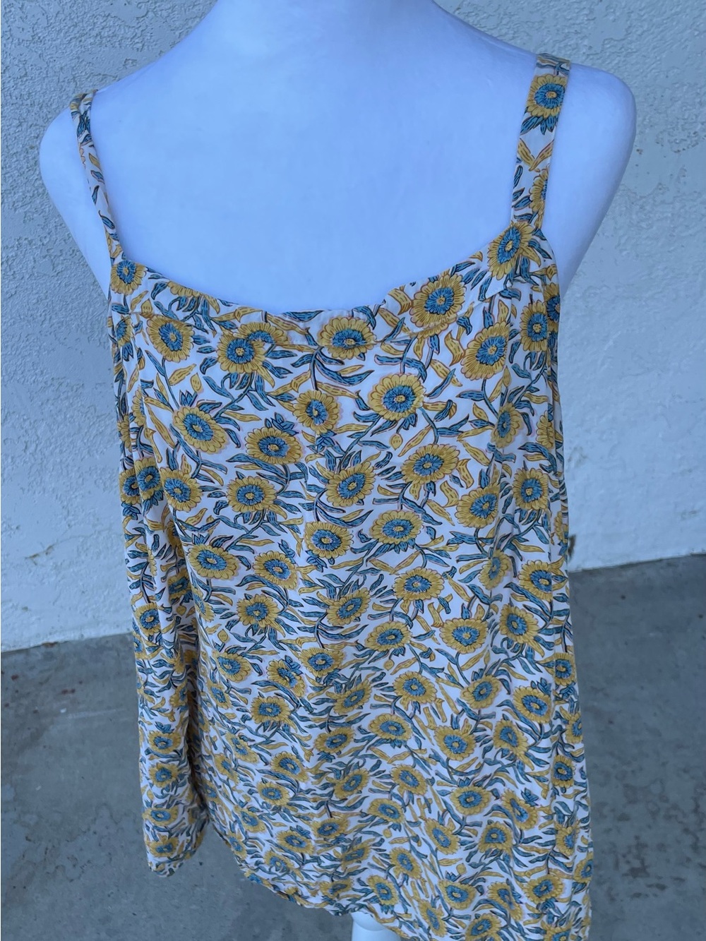 Old Navy Yellow Floral Spaghetti Strap Camisole